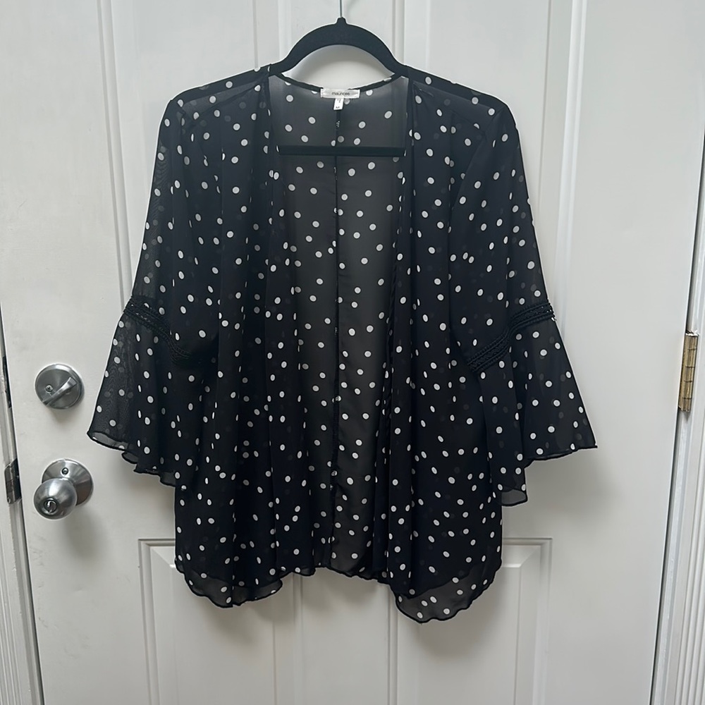 Maurices Polka Dot Kimono-Size M